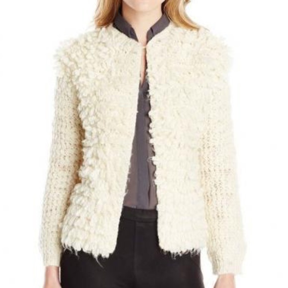 Trina Turk bulky wool cardigan sweater coat - Picture 2 of 10